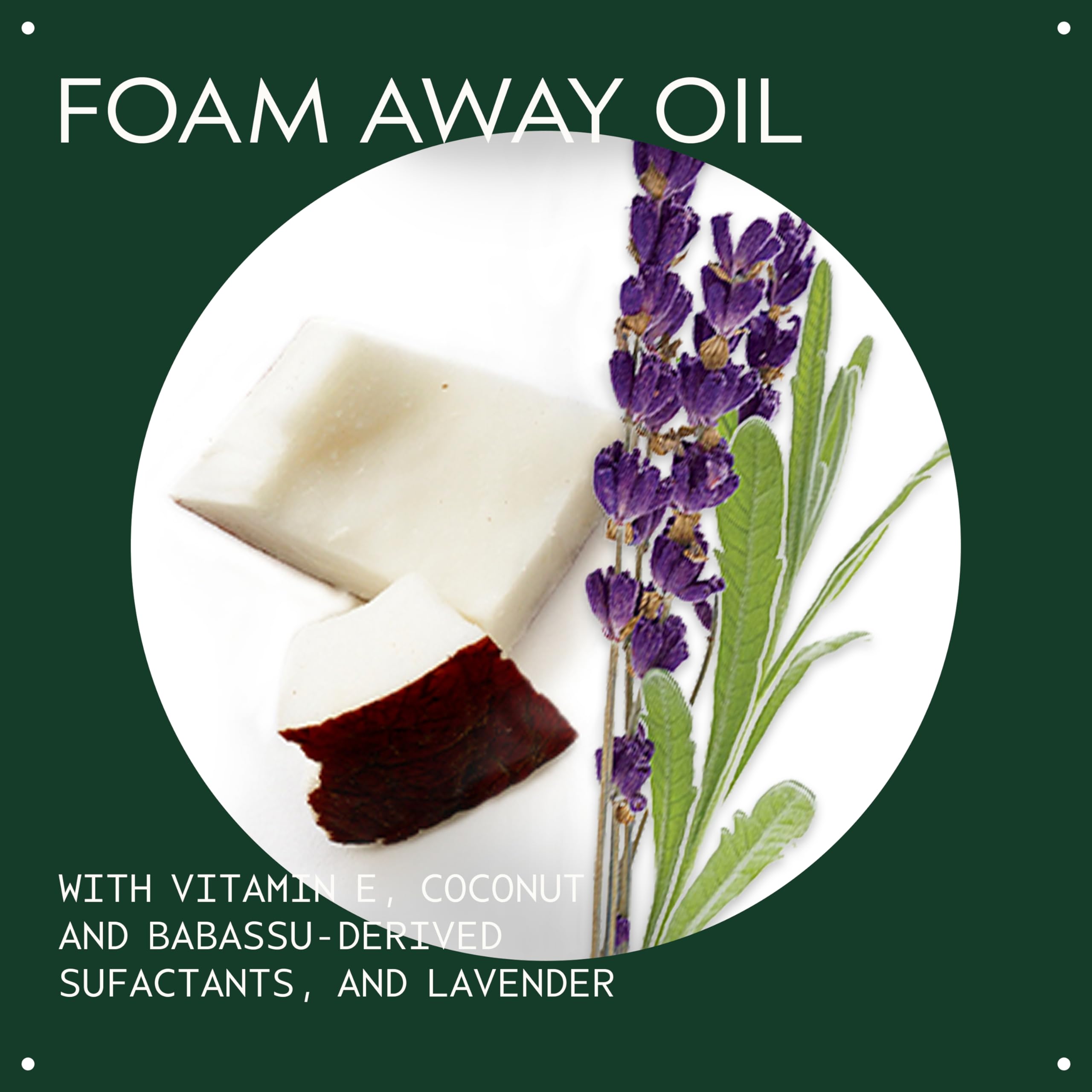 AVEDA gel foam on hand demonstrating gentle lather and cleansing benefit