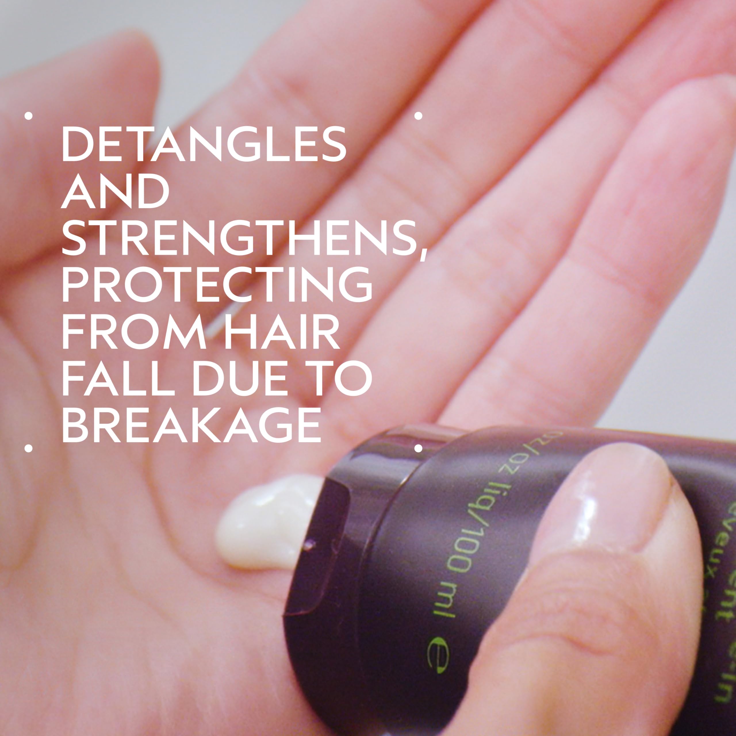 Aveda Invati Ultra pump dispensing treatment onto hand, convenient application and control