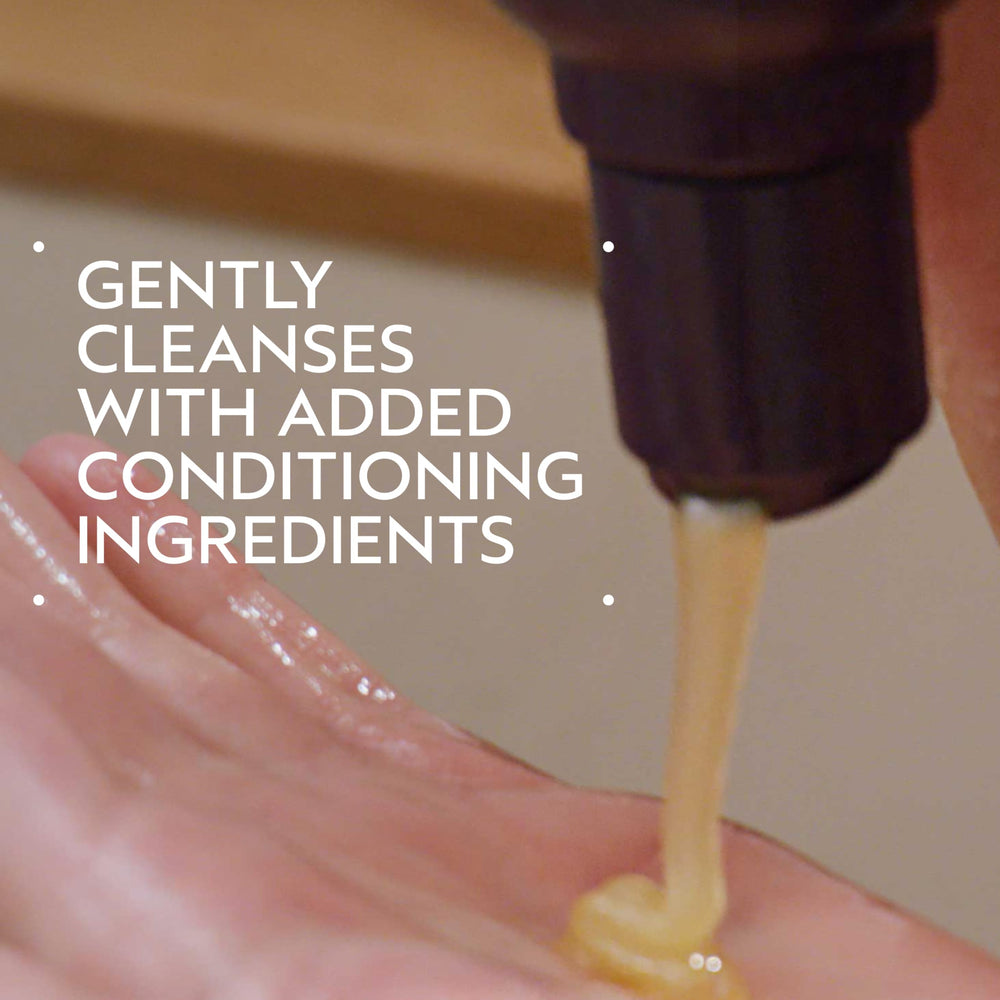 AVEDA rich lather on hair demonstrating creamy foam for gentle cleansing benefit