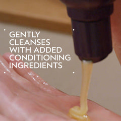 AVEDA rich lather on hair demonstrating creamy foam for gentle cleansing benefit