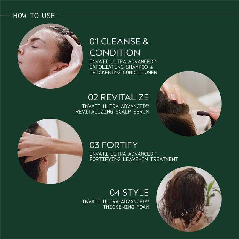AVEDA shampoo paired with thickening conditioner illustrating system use for fuller-looking hair benefit