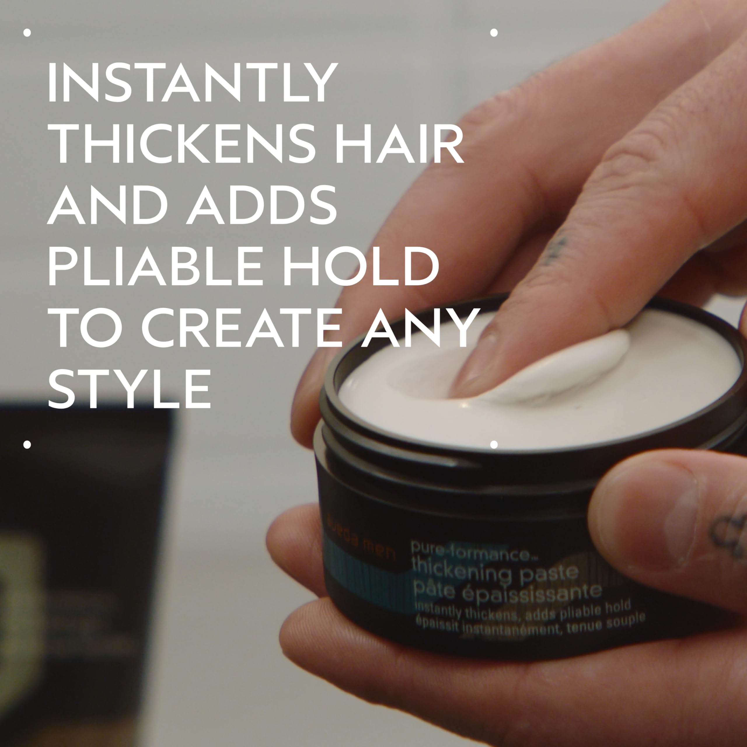 AVEDA paste texture in open jar demonstrating creamy, workable consistency
