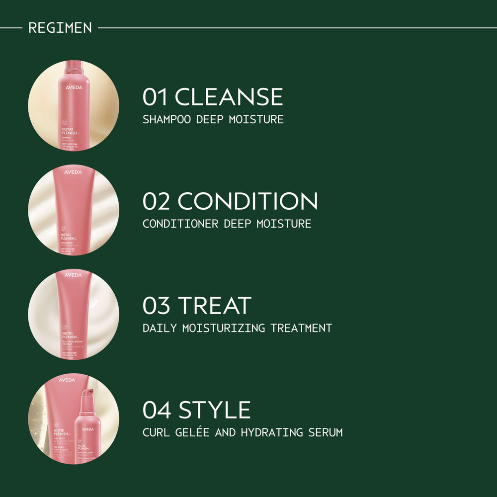 AVEDA coconut oil pour demonstrating lightweight penetration benefit