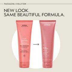AVEDA pump closeup demonstrating easy dispensing and mess-free use benefit