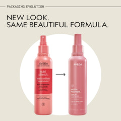 AVEDA Nutriplenish spray in hand demonstrating easy application