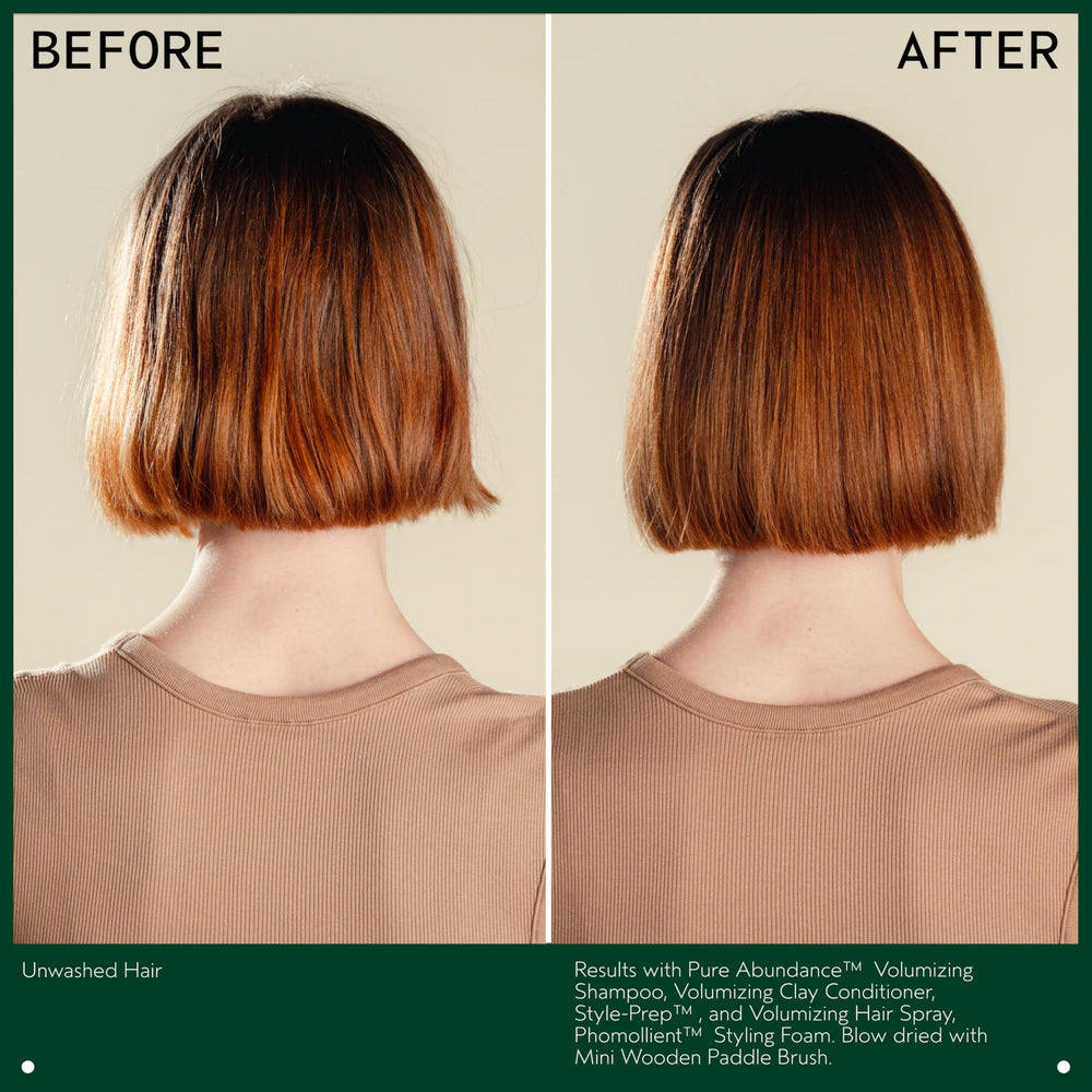 AVEDA with paddle brush during blow-dry for smooth shine