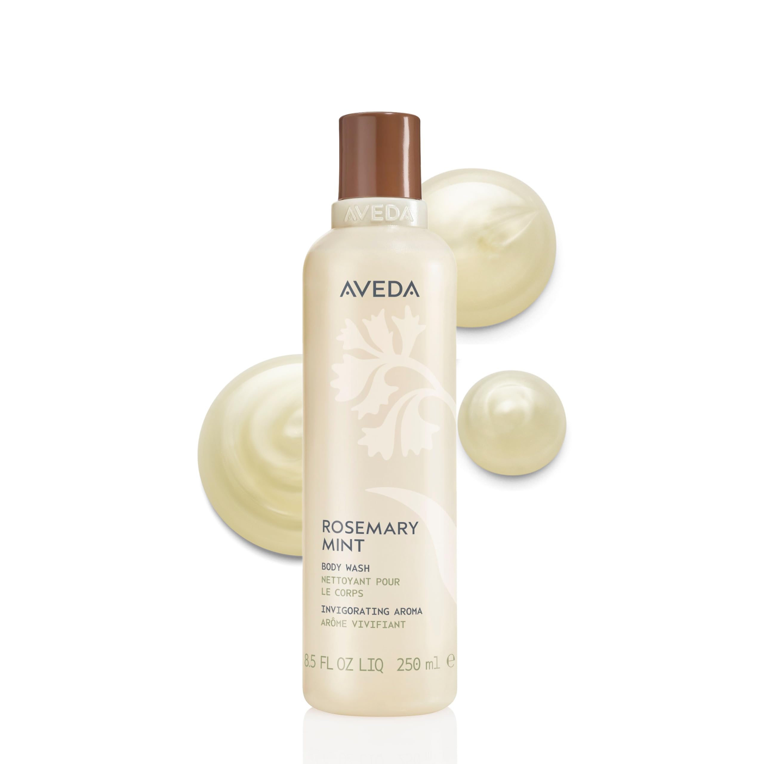 AVEDA front bottle showing label and size for easy identification