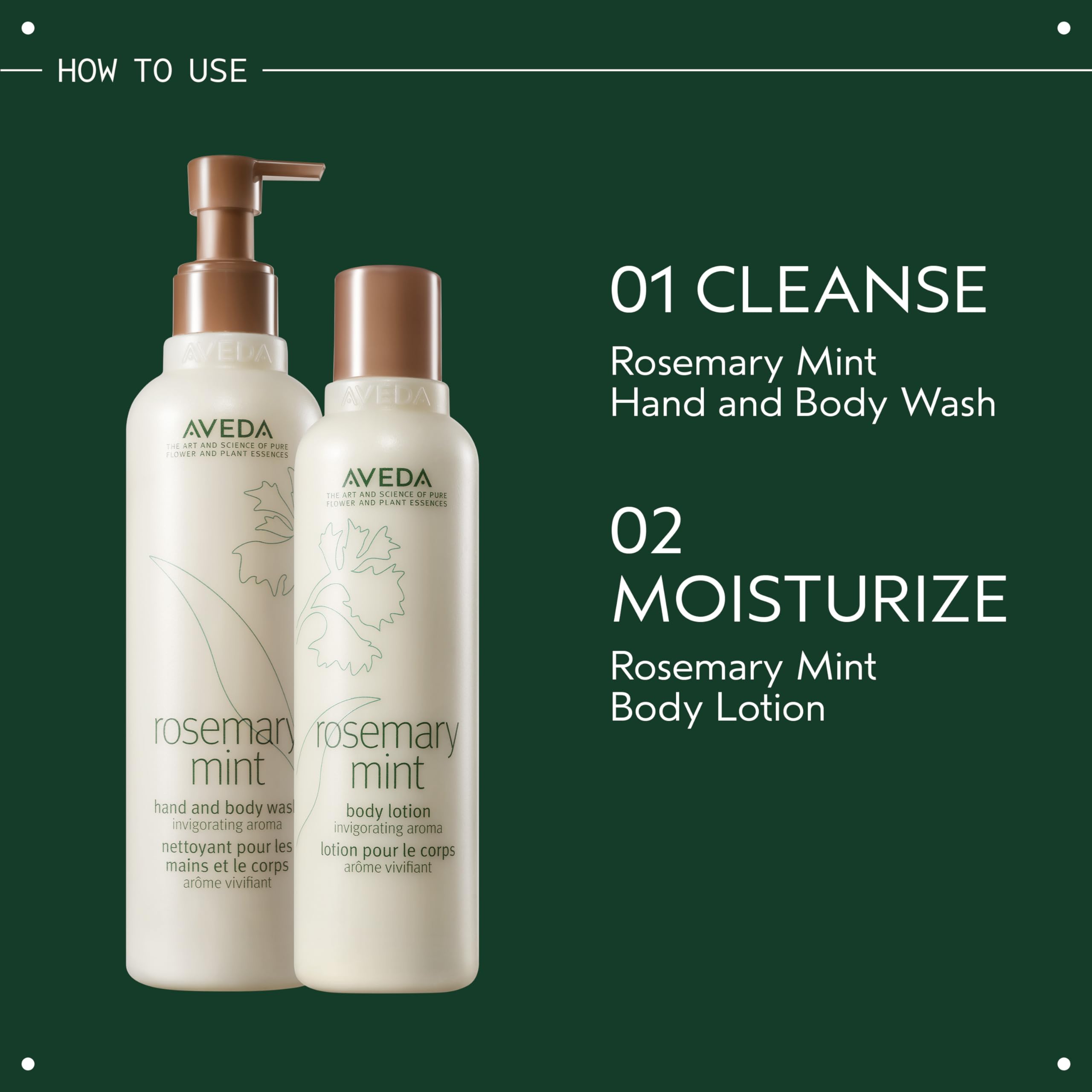 AVEDA hand using wash at sink illustrating quick invigorating refresh