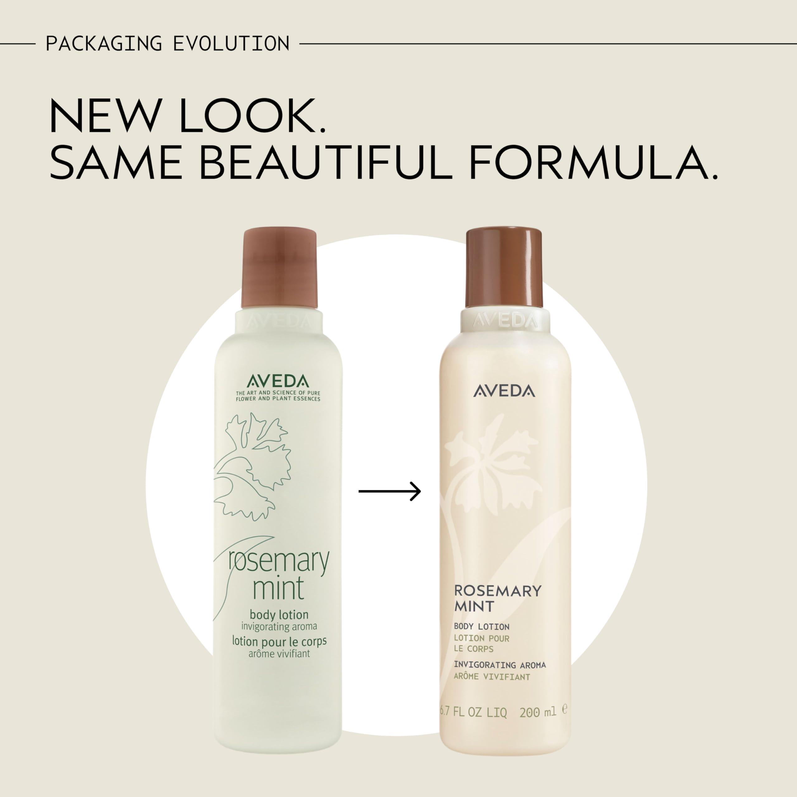 AVEDA bottle next to ruler to show 6.7 fl oz scale and travel‑friendly size