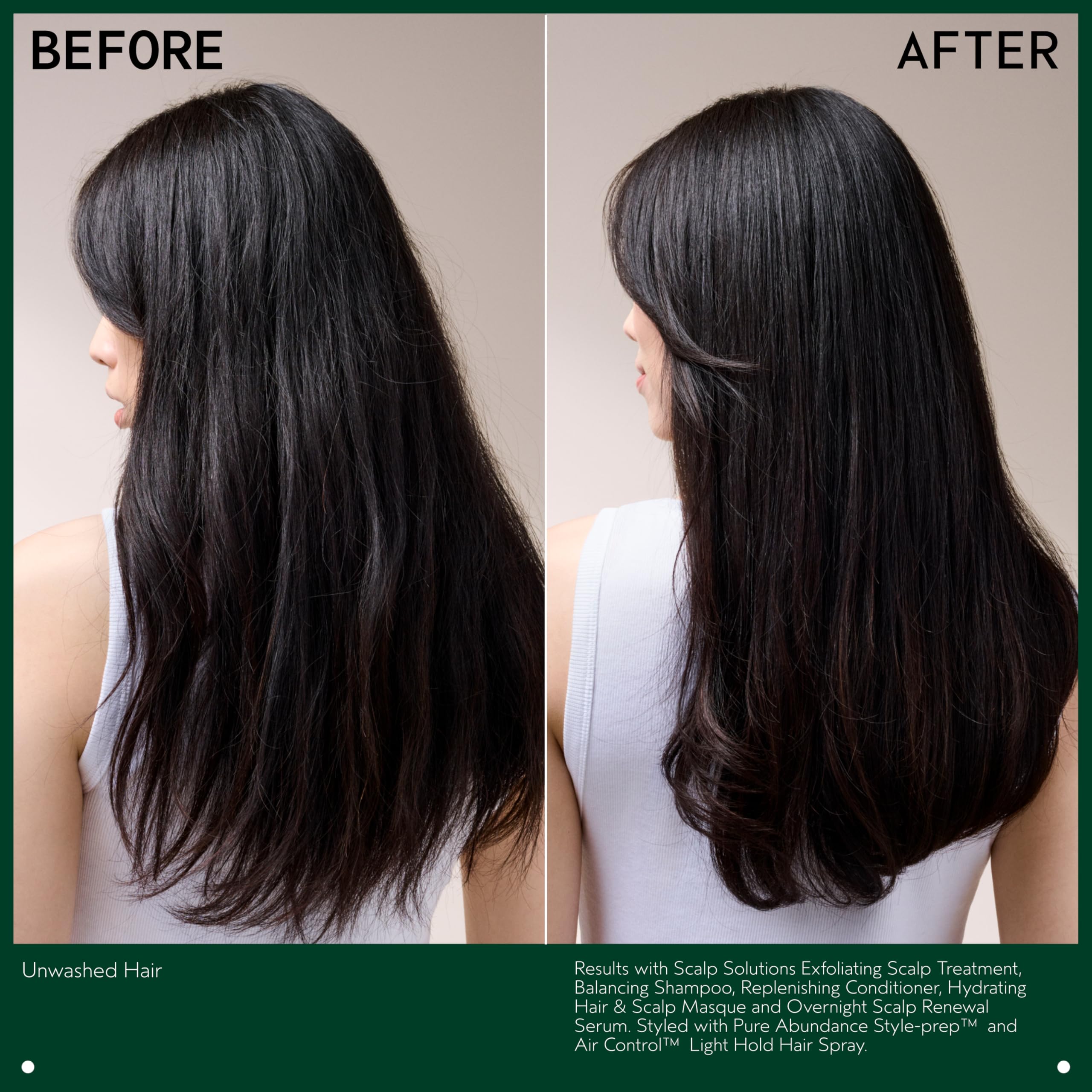 AVEDA shampoo being massaged into wet hair, shows refreshing cooling sensation benefit