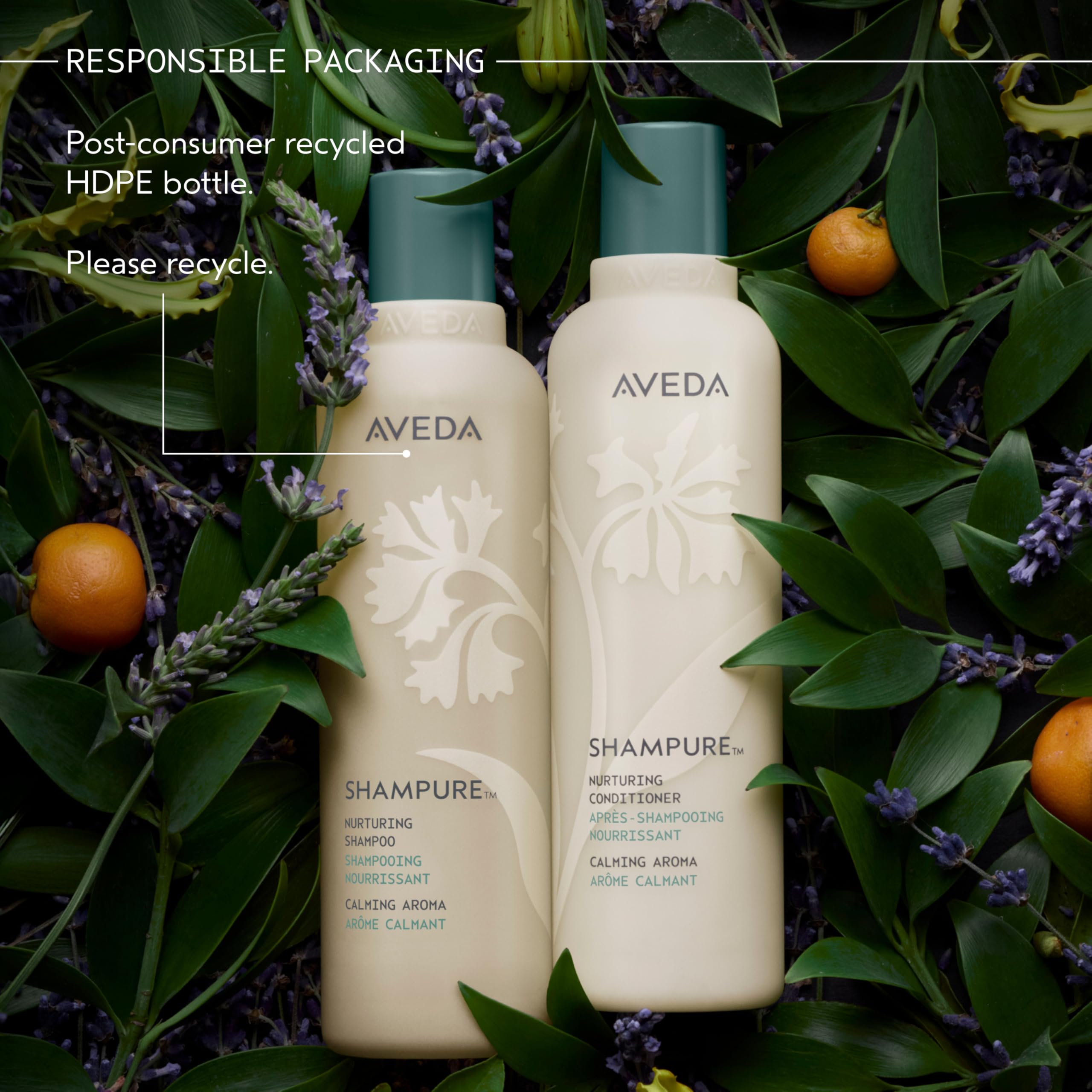 AVEDA product styled in bathroom setting demonstrating routine integration