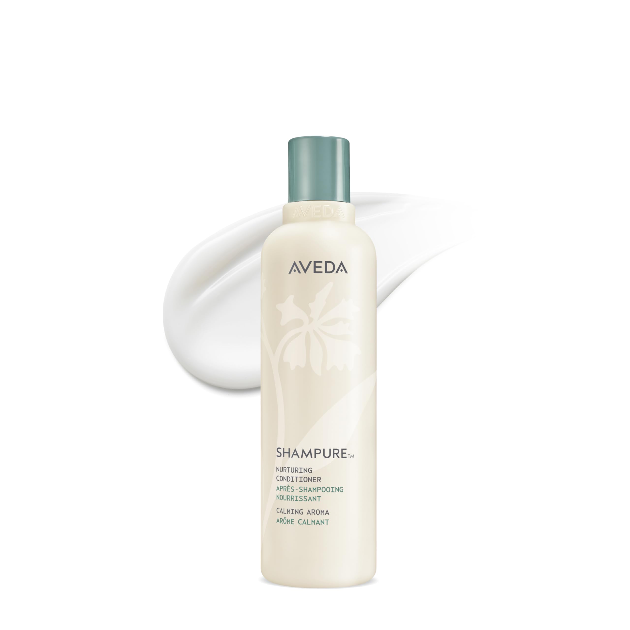 AVEDA front packaging showing bottle and label, conveys clean lightweight care