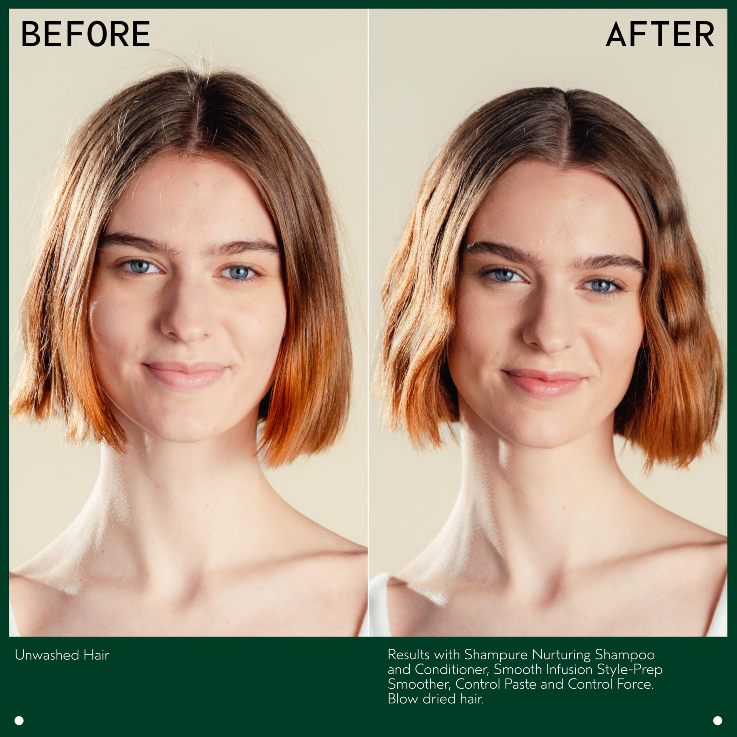 AVEDA conditioner in palm ready to apply, demonstrating quick spreadability