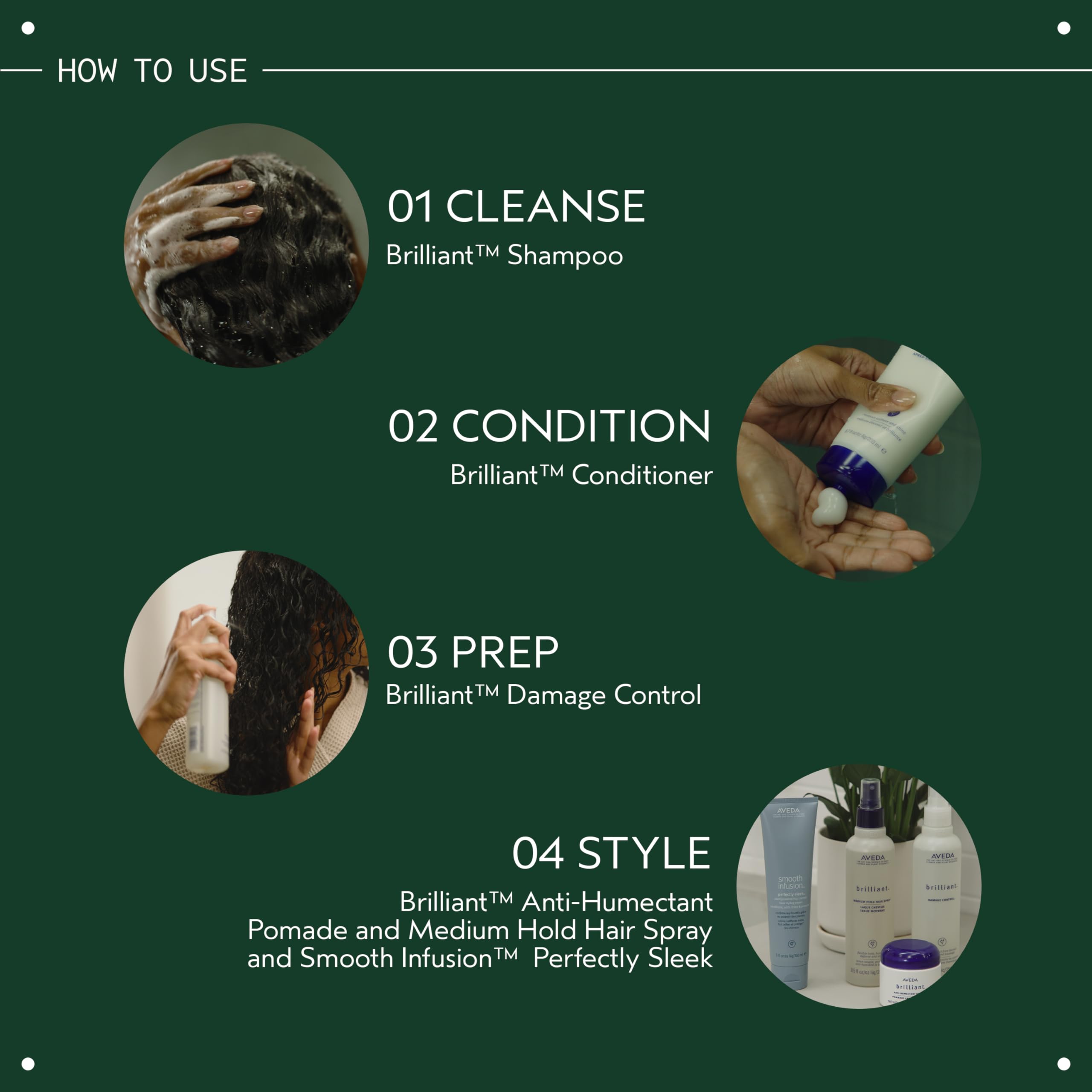 Aveda tube held in hand to show 5 fl oz size and travel-friendly convenience