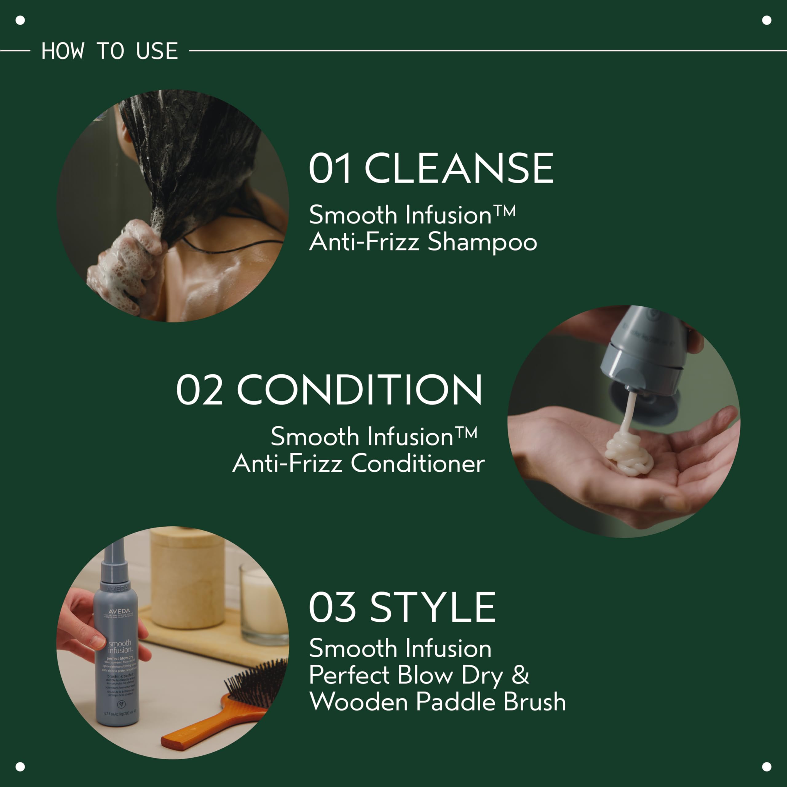 AVEDA size scale with 6.7 fl oz bottle showing travel‑friendly volume and portability