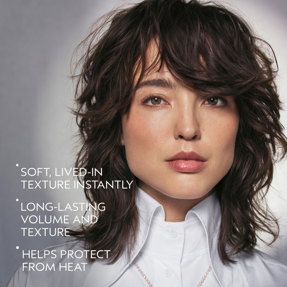 AVEDA Tousle Texture spray nozzle closeup highlighting easy control
