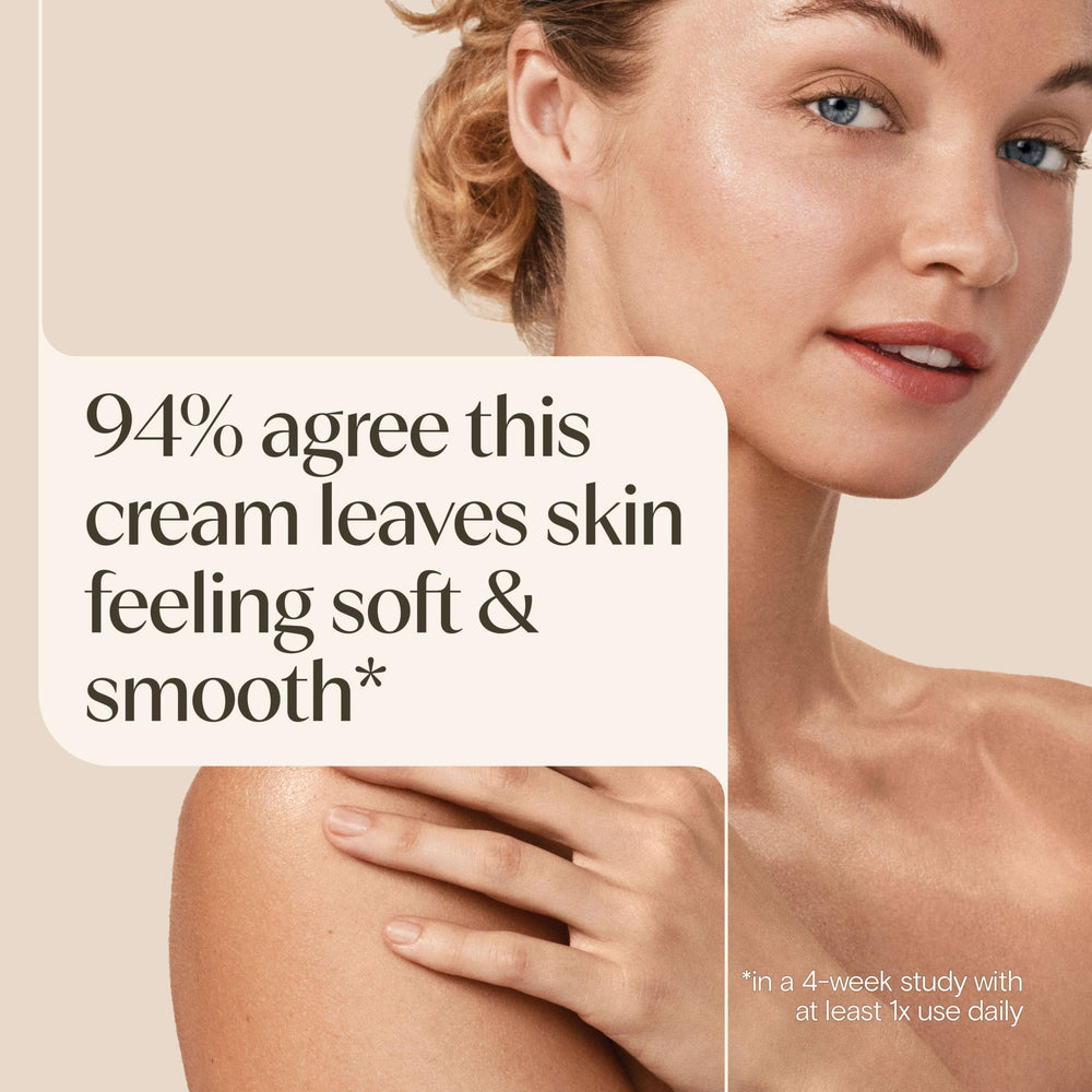 Aveeno jar on bathroom shelf suggesting daily skincare routine convenience