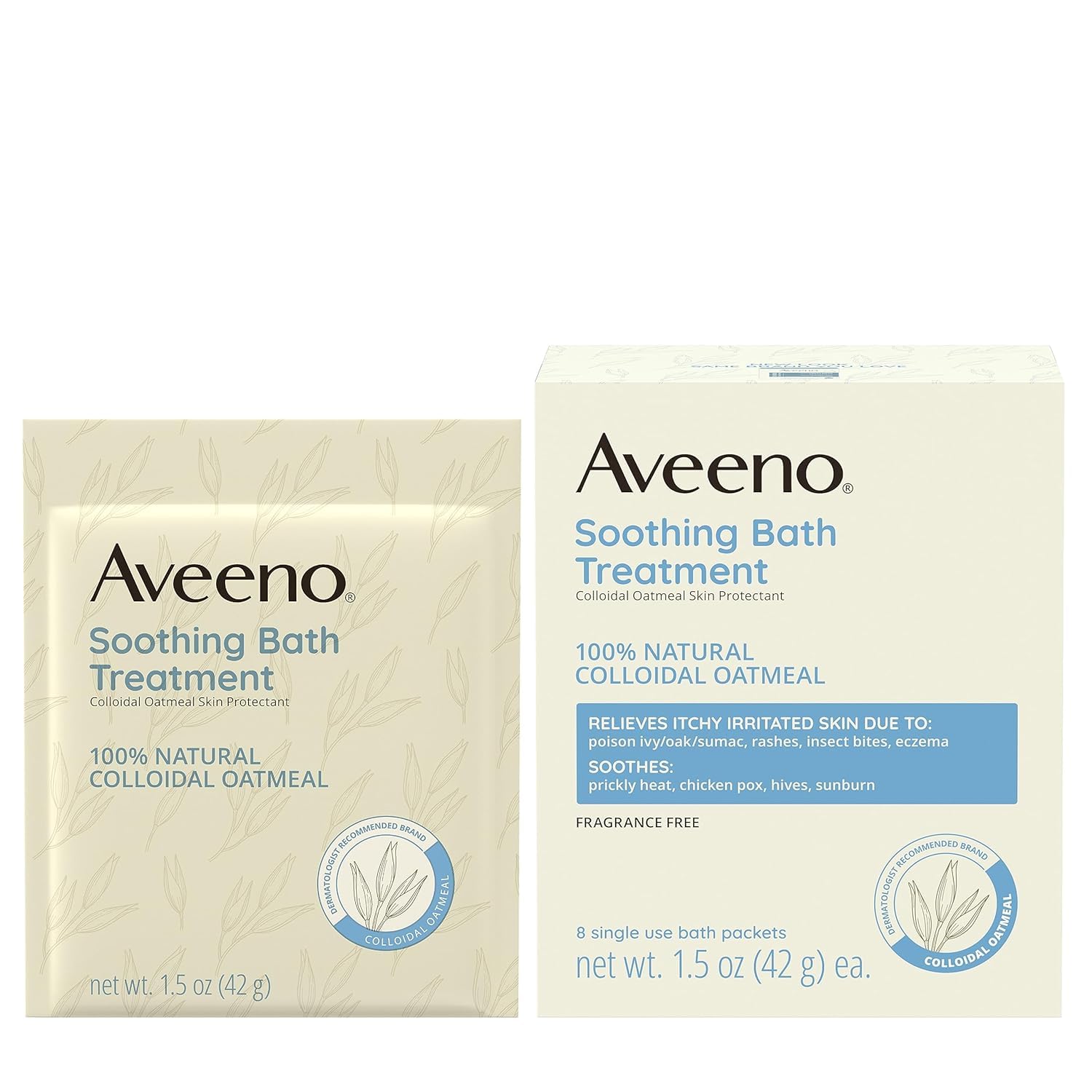 Aveeno colloidal oatmeal powder texture for gentle moisturizing