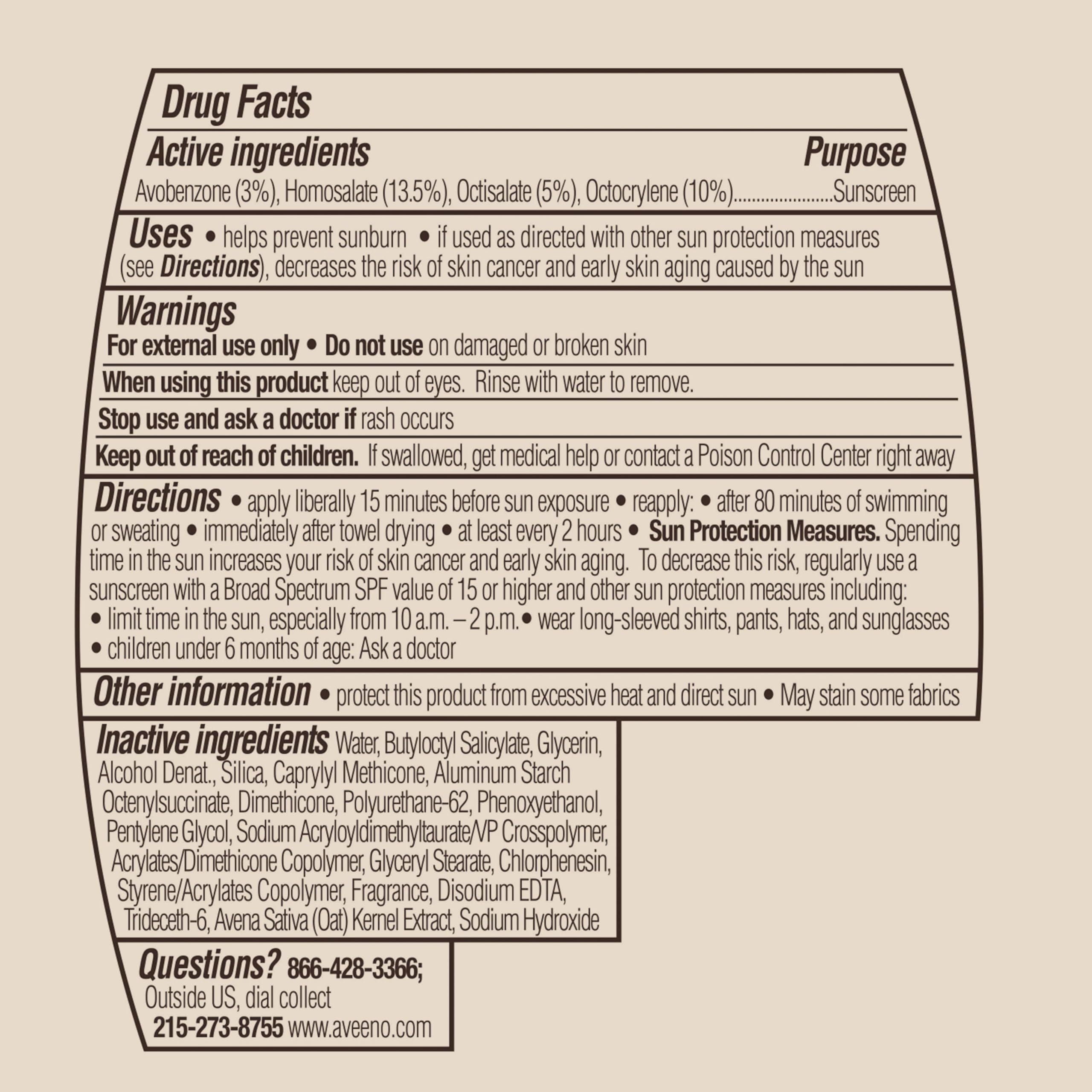 Aveeno applied to face showing gentle formula suitable for sensitive skin