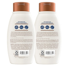 Aveeno shampoo pump close-up demonstrating easy dispensing and control