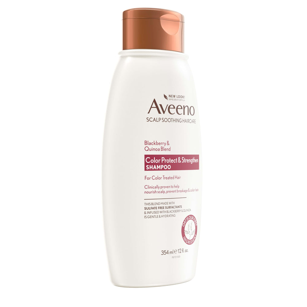 Aveeno on shower shelf lifestyle shot highlighting everyday use benefit