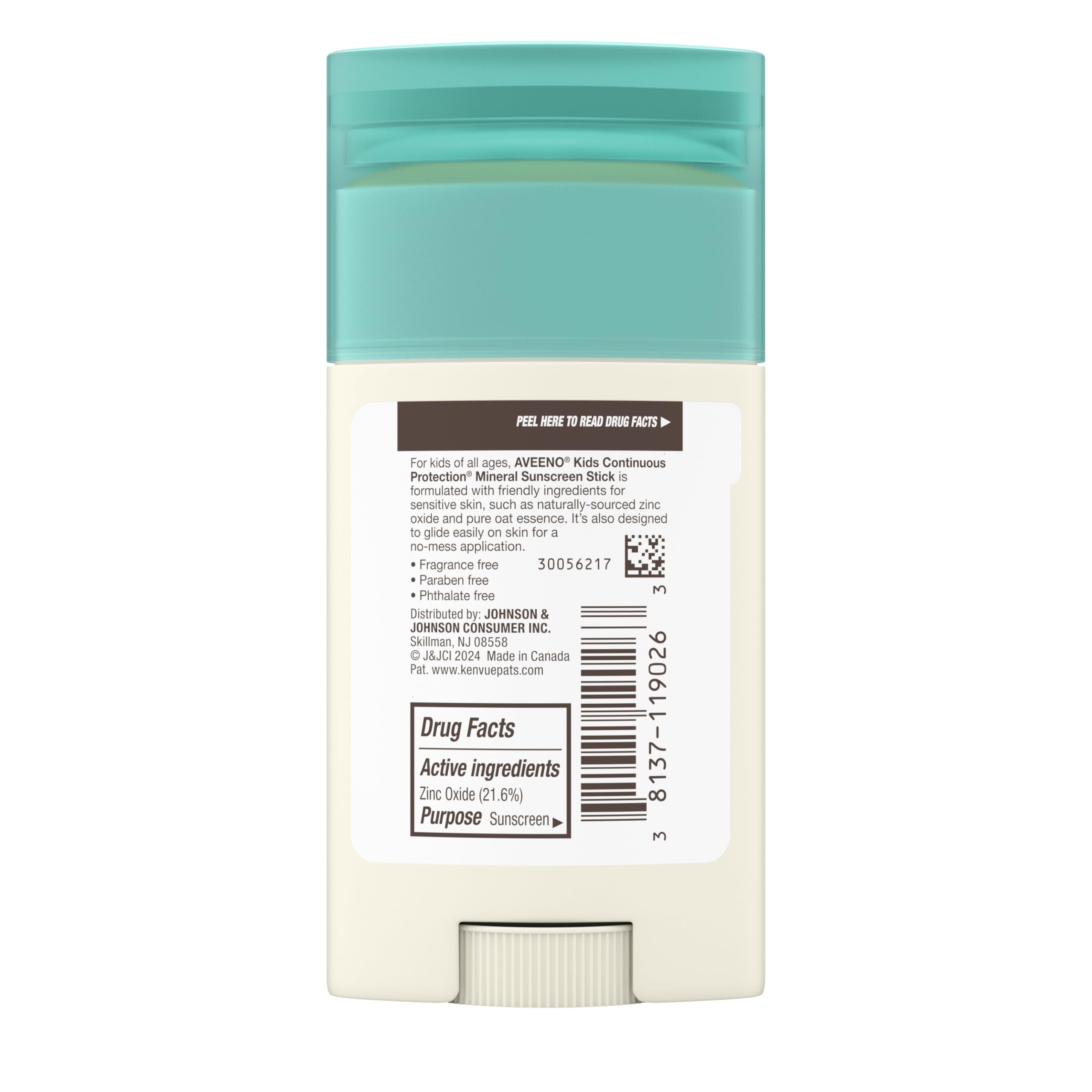 Aveeno Kids sunscreen stick in family outdoors scene for everyday sun safety