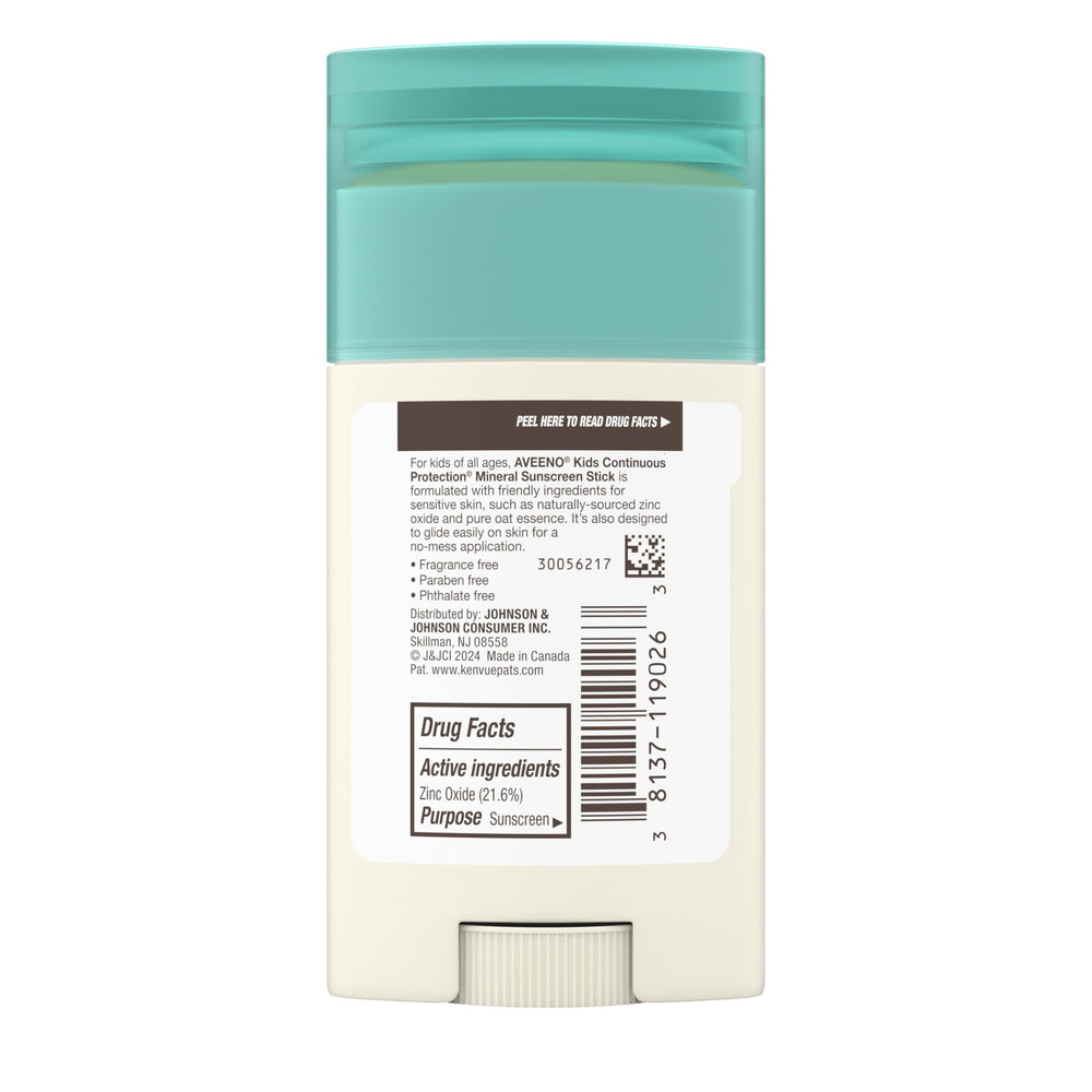 Aveeno Kids sunscreen stick in family outdoors scene for everyday sun safety