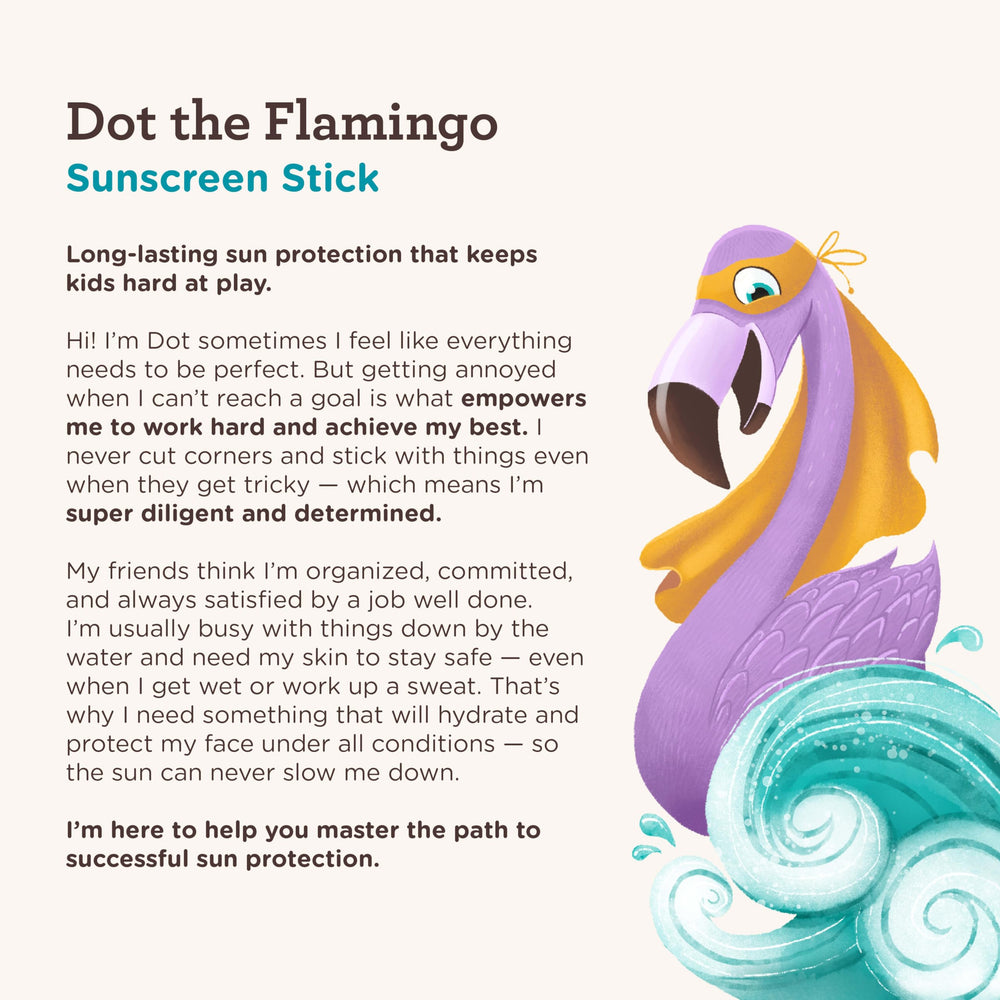 Aveeno Kids travel-size stick flatlay in a backpack for on-the-go use