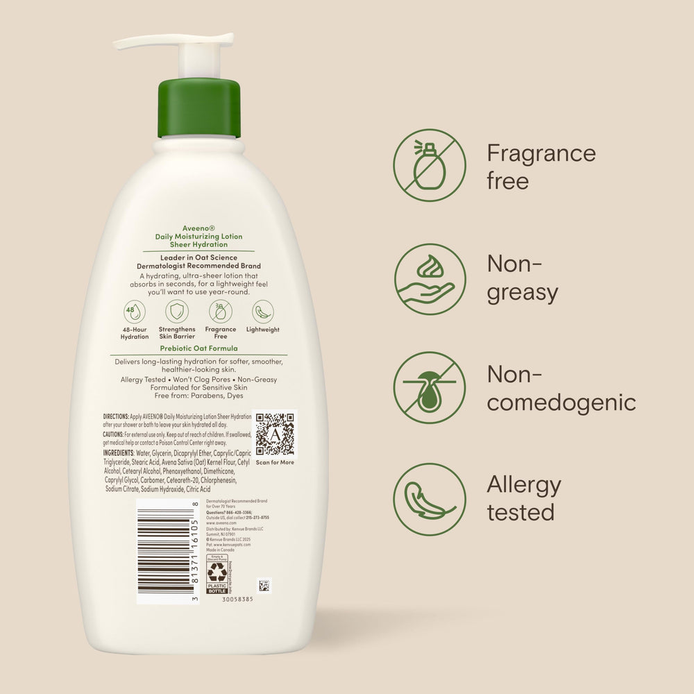Aveeno lifestyle soft skin after use showing visibly smoother skin benefit