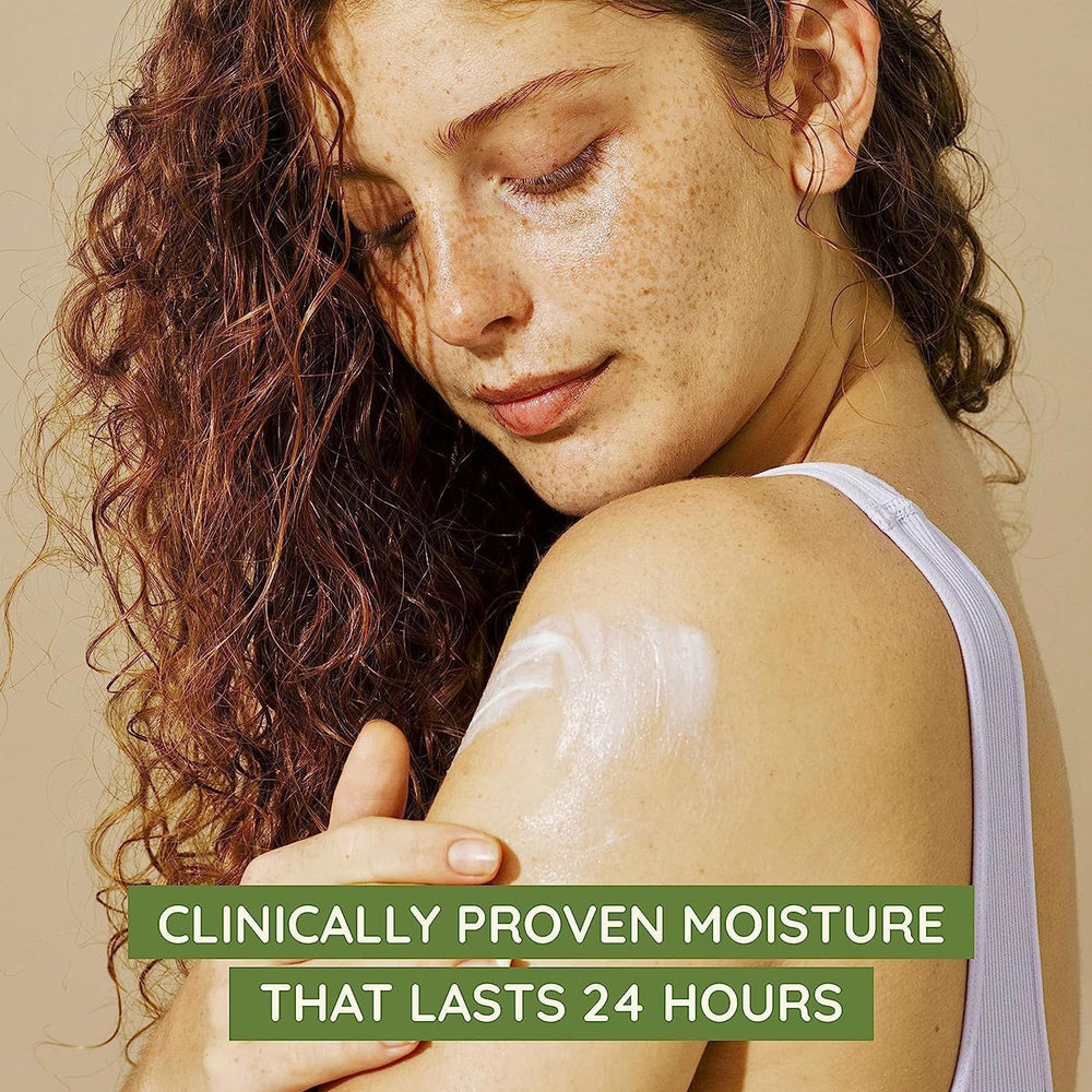 Aveeno lotion texture on hand showing lightweight absorbency and smooth finish