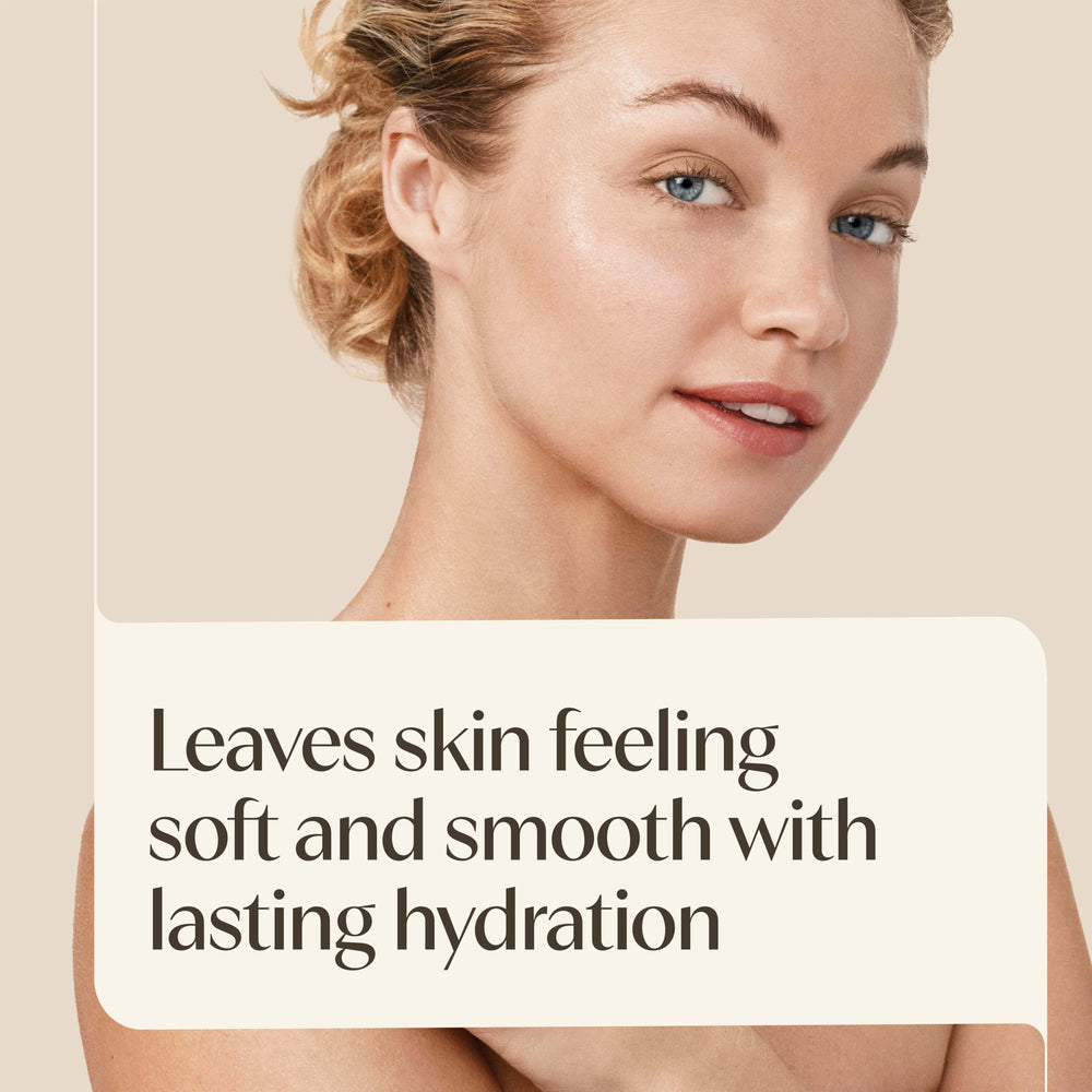Aveeno lotion next to Stress Relief Body Wash for coordinated routine benefits