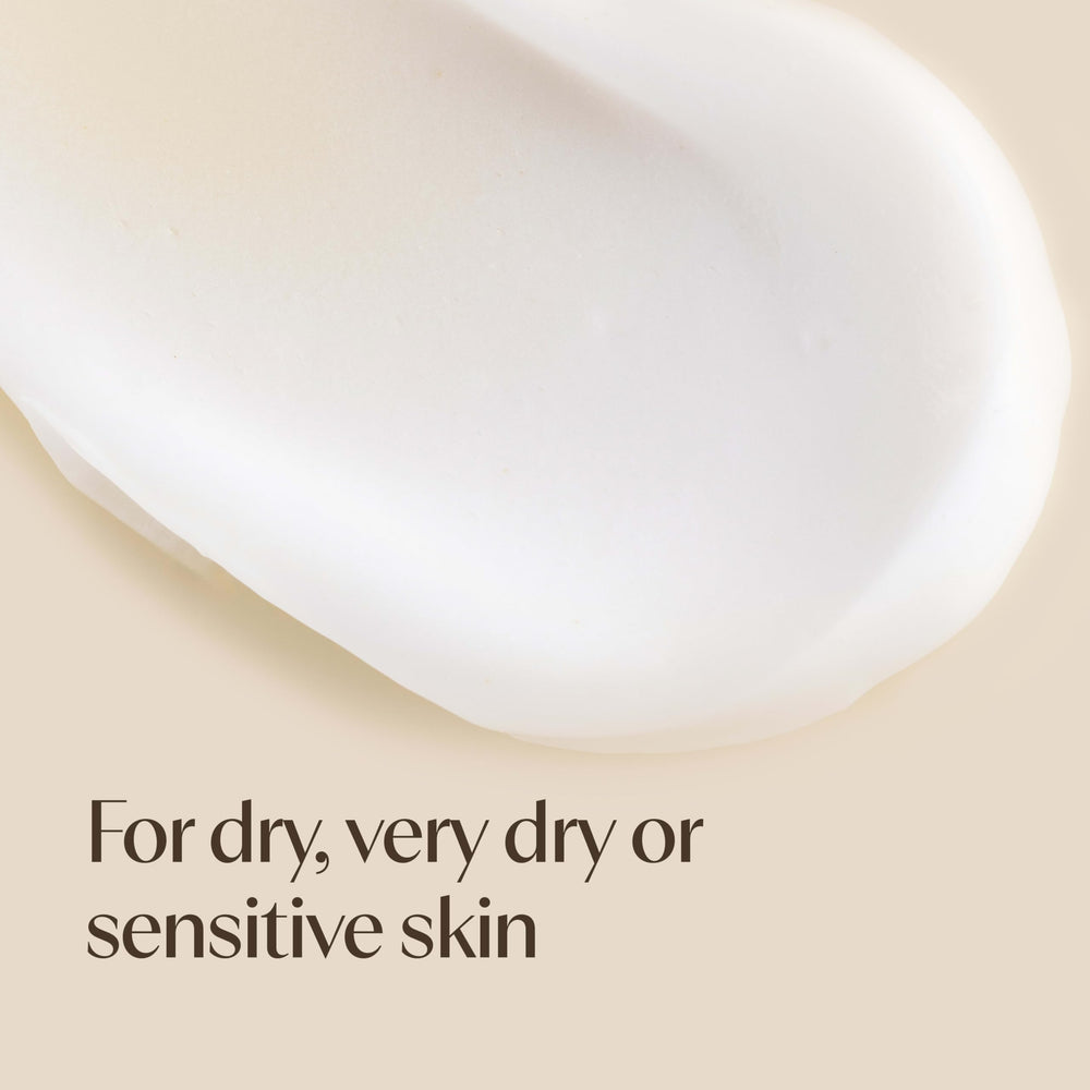 Close-up of Aveeno tube label emphasizing fragrance-free and dermatologist-recommended