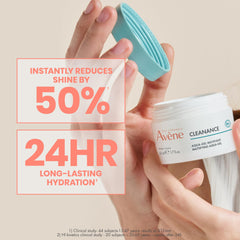 Eau Thermale Avène being applied to cheek to show fast absorption