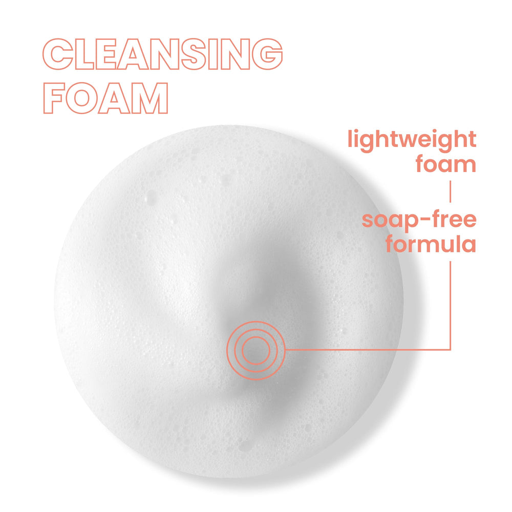 Person dispensing Avène cleanser from pump showing easy use benefit
