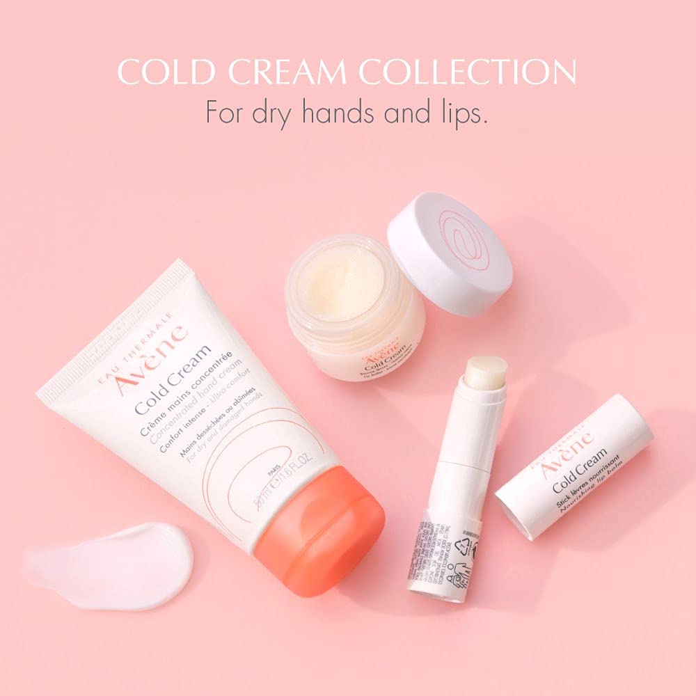 Product label close-up showing Avène Thermal Spring Water ingredient and soothing promise
