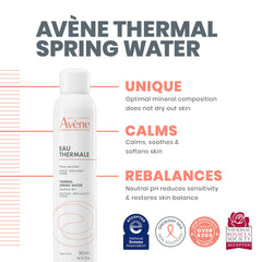 Eau Thermale Avène mist texture on skin demonstrating cooling hydration benefit