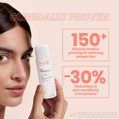 Avène travel-size spray held in hand for portability and on-the-go comfort