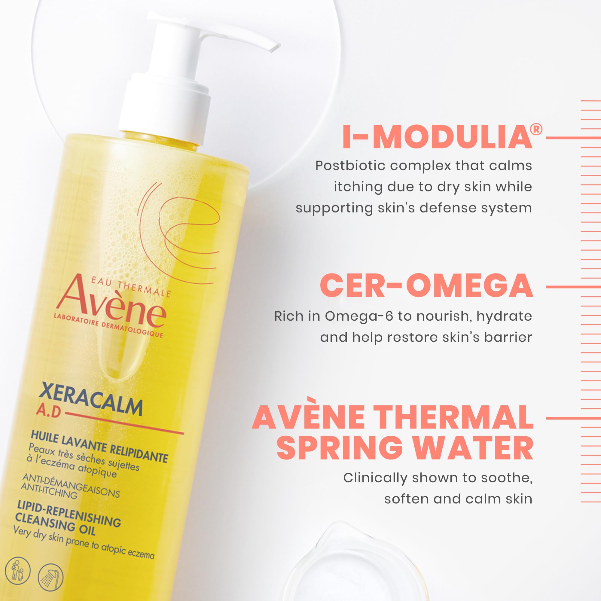 Eau Thermale Avène used by family in bathroom to soothe dry skin