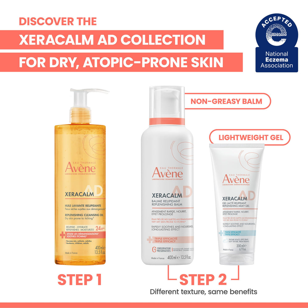 Eau Thermale Avène application on adult face illustrating fast absorption and comfort