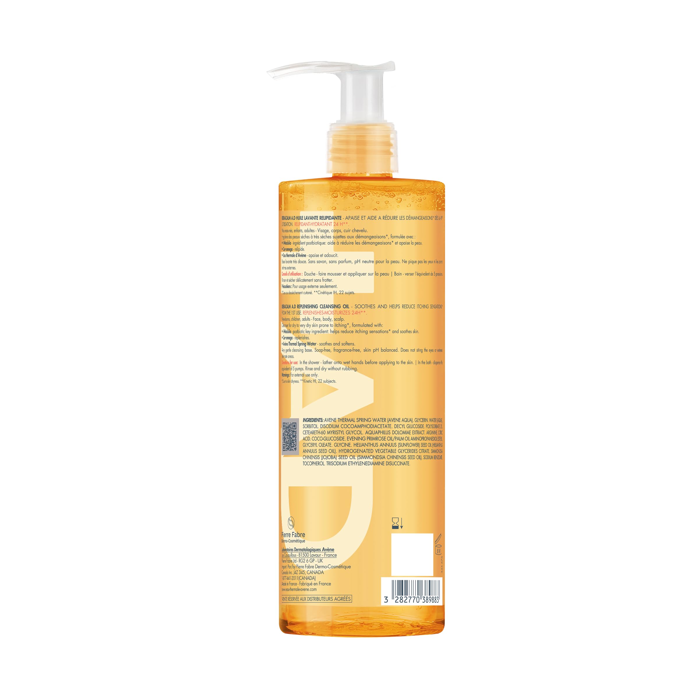Avène XeraCalm applied to face demonstrating gentle cleansing for sensitive skin
