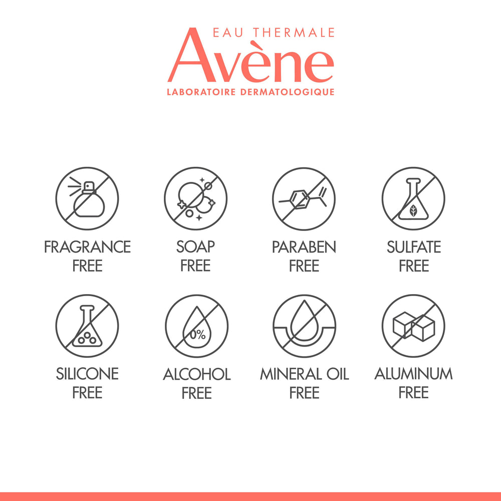 Avène XeraCalm used in shower showing full-body cleansing convenience