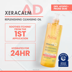 Avène XeraCalm pump dispensing oil for controlled, no-mess application benefit
