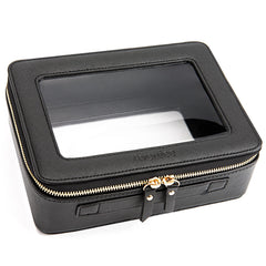Aveniee front view of black pouch showing neat design and visibility benefit