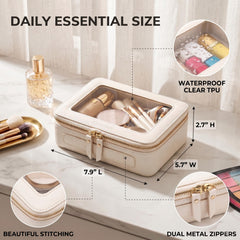 Aveniee open pouch displaying toiletries for fast access and organized packing