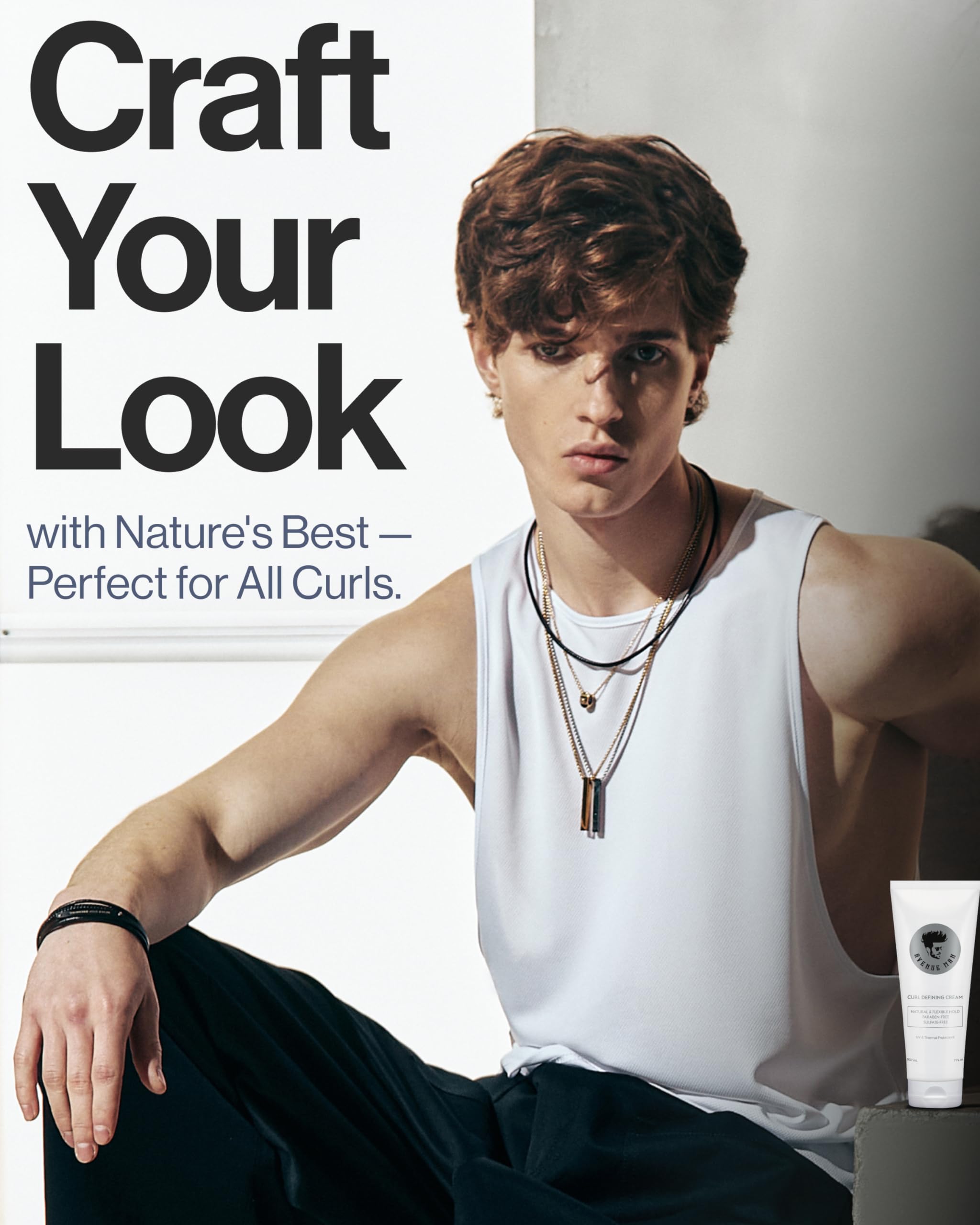 Avenue Man compact jar packed for travel and on-the-go curl maintenance