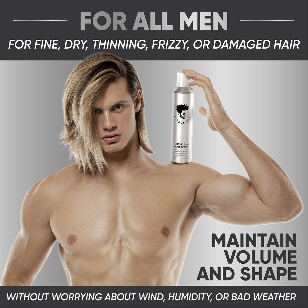 Avenue Man styled dry hair side profile showing natural movement and hold