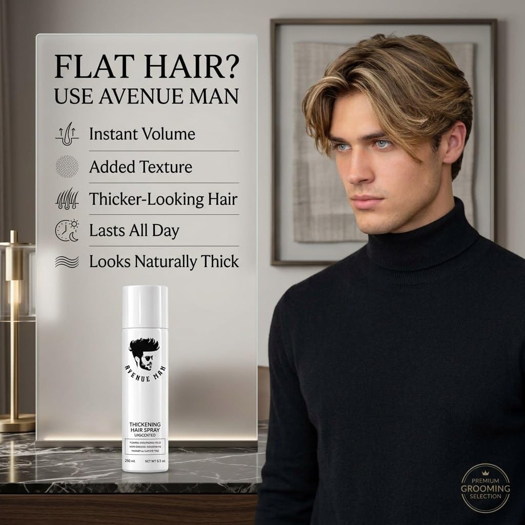 Avenue Man 8.5 oz bottle next to common object for size clarity benefit