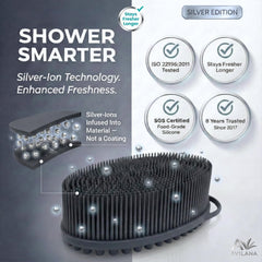 Avilana dual-sided texture showing massage nodules and bristles for versatile care