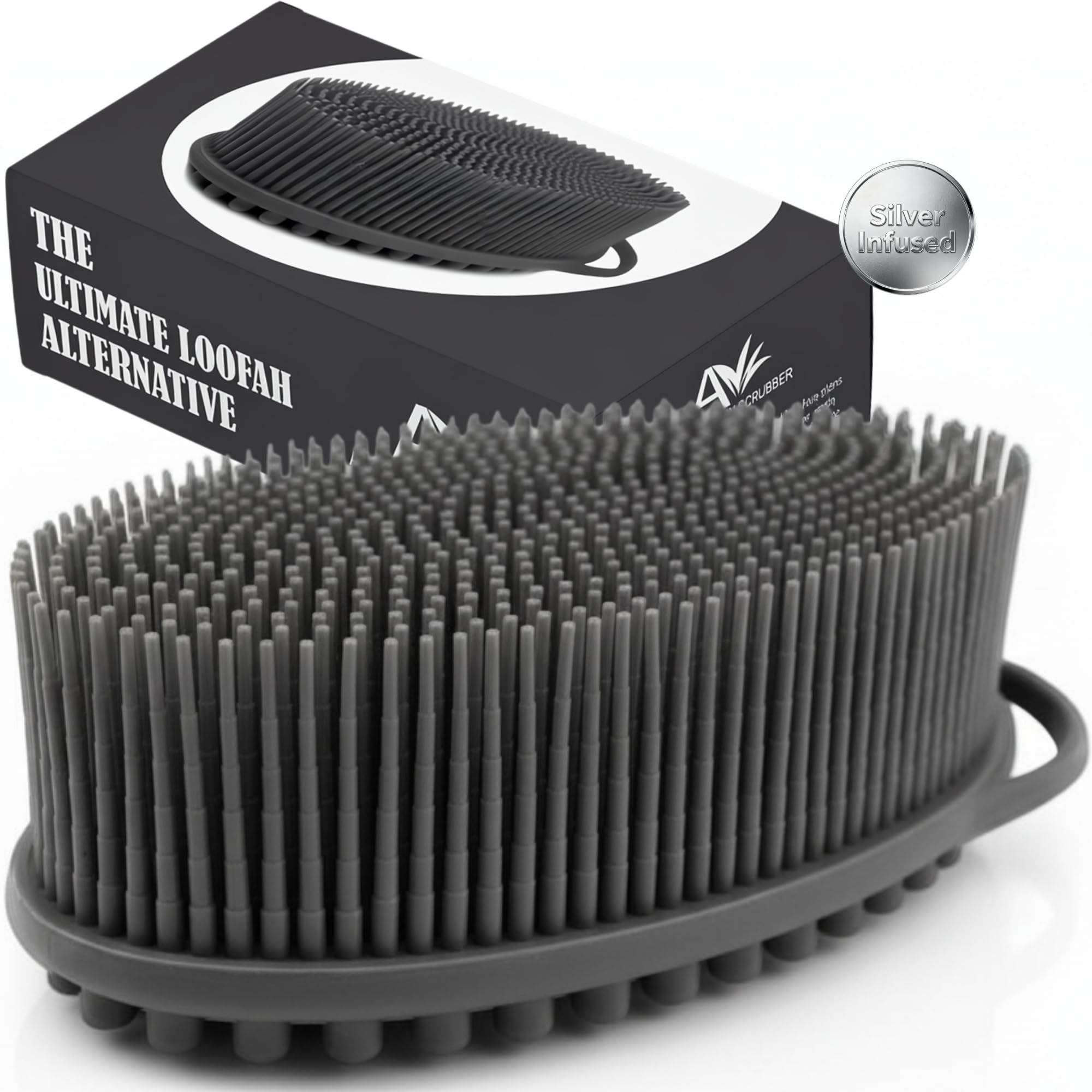 Avilana front view showing dark gray-silver scrubber and modern design benefits hygiene
