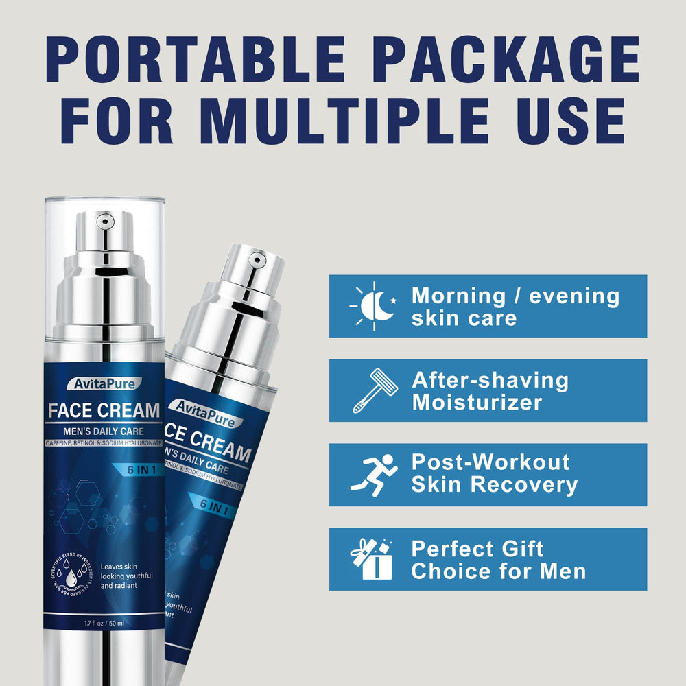 AVITAPURE size comparison in hand showing travel-friendly container